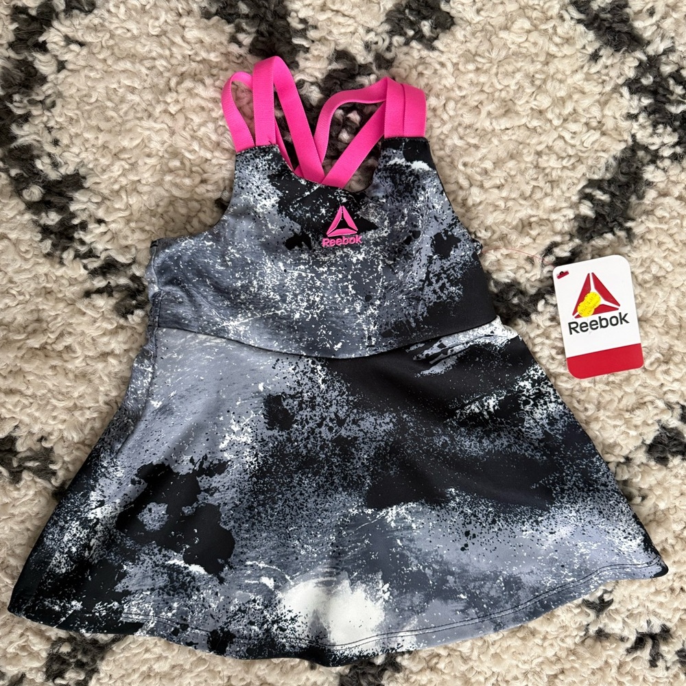 NWT Reebok Black and Pink Girls' Dress Size 12 M